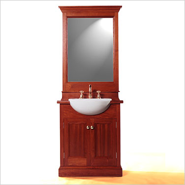 Colonial 750 Forward Mount Timber Bathroom Vanity with Deluxe Mirror. Click to view a larger image.
