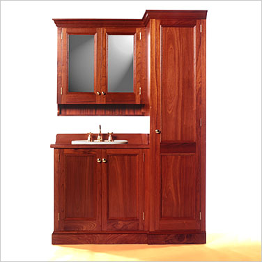 Colonial 900 Timber Bathroom Vanity with Linen Press and Shaving Cabinet. Click to view a larger image.