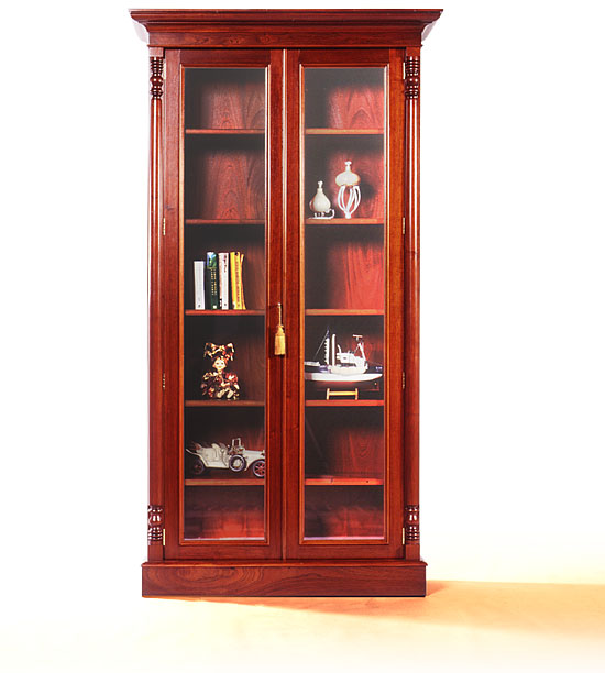 Library Bookshelves with Glass Doors